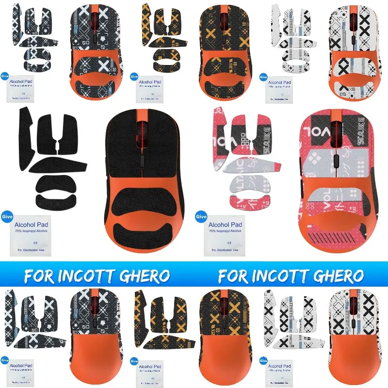 Anti-Slip Mouse Grip Tape Skate Sticker ForIncott GHERO Wireless Mouse Non Slip Suck Sweat Sticker Gamer Gaming Accessories