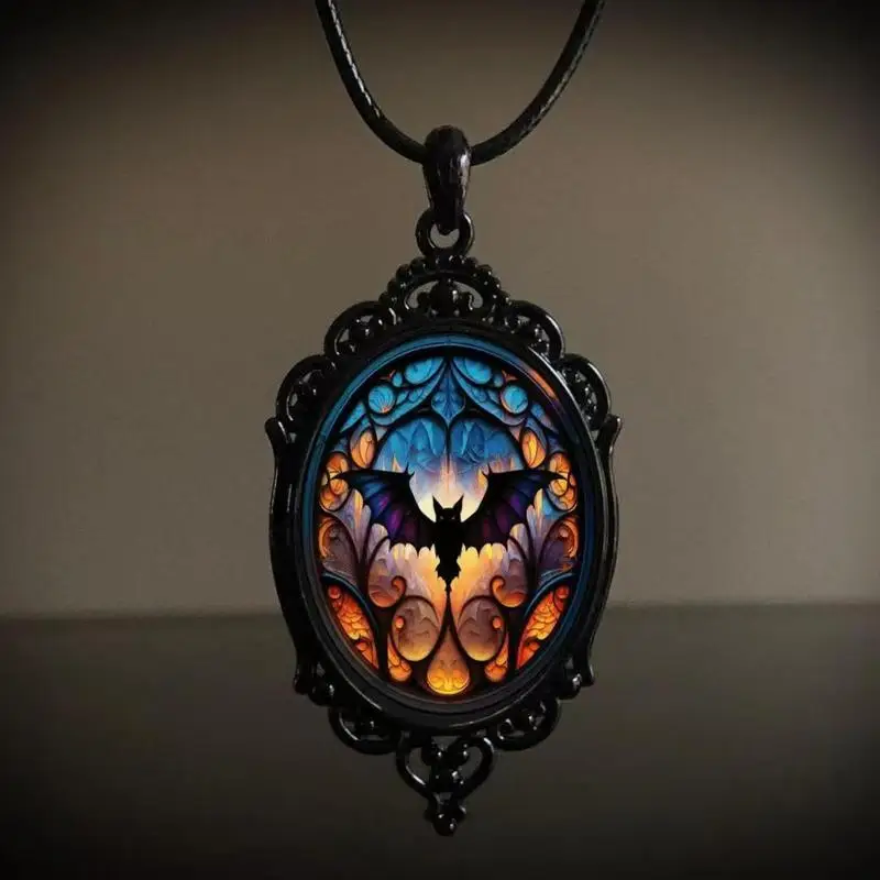 Vintage Gothic Raven Cross Pendant Necklace, Witch & Crow Halloween Charm, Retro Black Alloy Statement Jewelry, Europe US Wholes