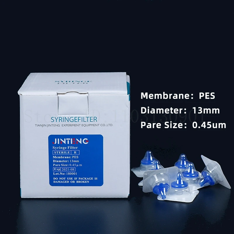 50pcs/lot 0.22/0.45um Sterile Millipore Membrane SyringeDrireven Filter 13mm 25mm 33mm Needle Type Filter Nylon/PES/PTFE