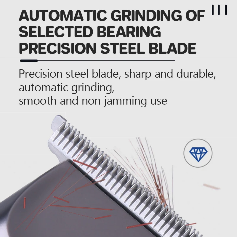 KEMEI 남성용 전기 헤어 클리퍼 키트, 충전식 트리머 세트, 전문 미용 km-643 포함