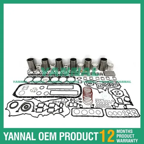 6X Overhaul Rebuild Kit With Gasket Set Bearing 24V For Hino K13C diesel Engine