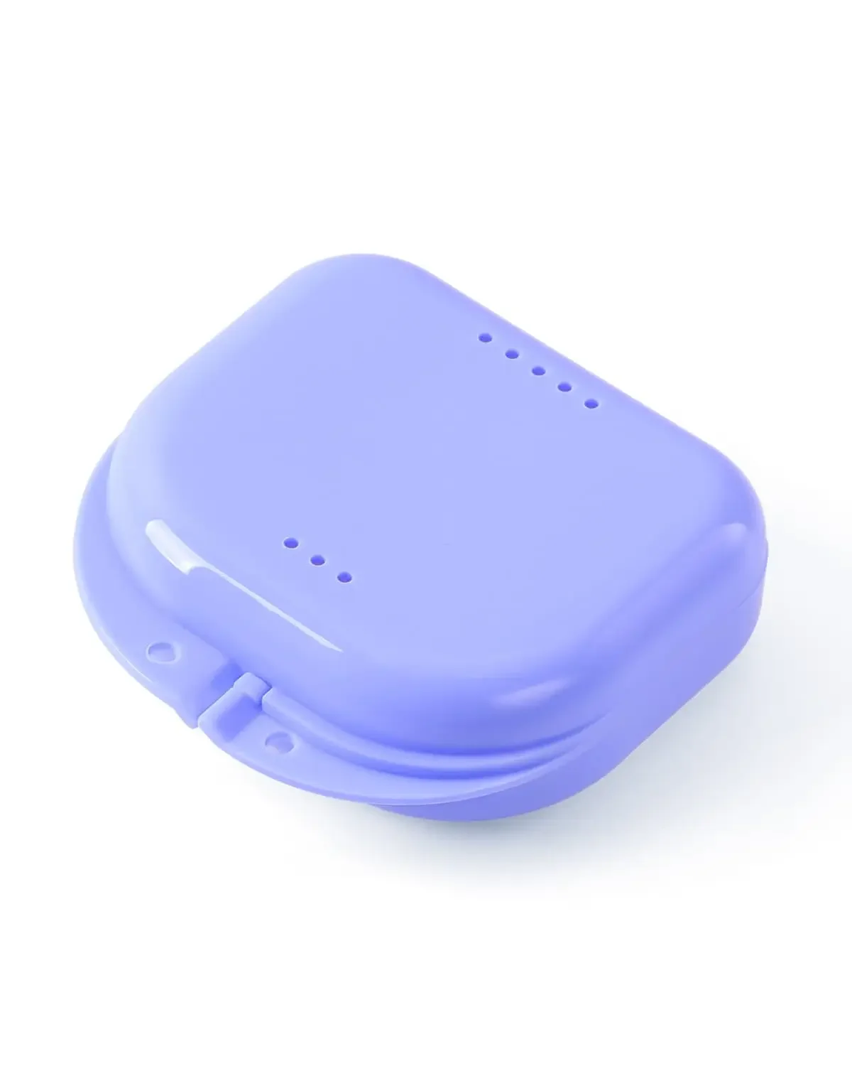 

Retainer Case with Vent Holes, Mouth Guard Case Dental Storage Container (Purple)