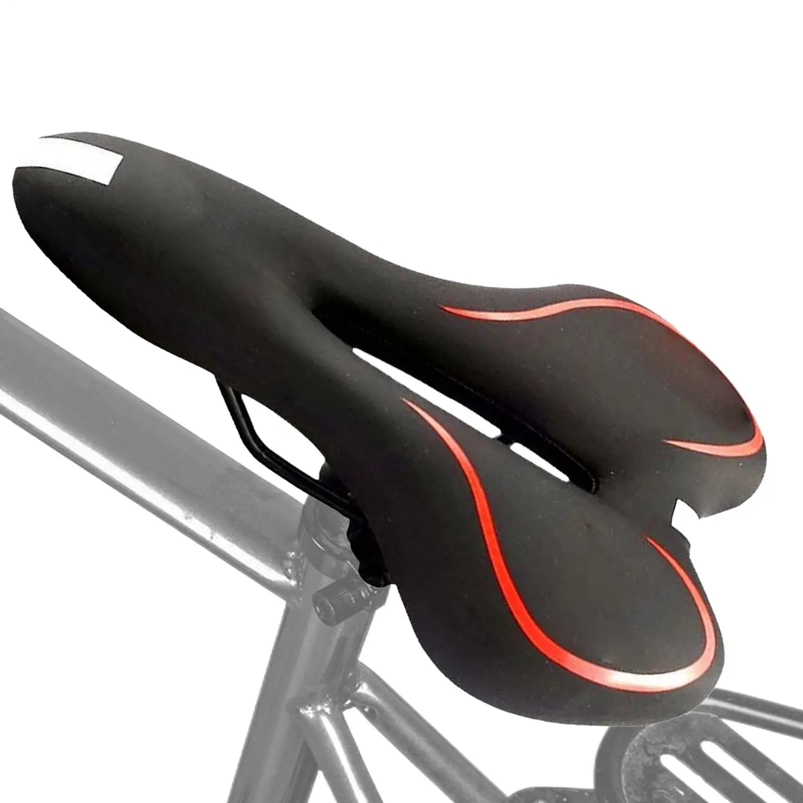 

Seat For Bike Silicone Wide Bike Seat Cushion Waterproof Ventilated Cycle Saddles With Reflective Strip Cycling Accessories For