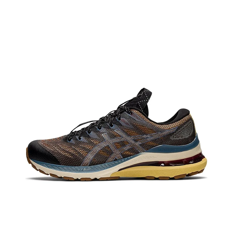 ASICS Gel Kayano 28 Fabric Cushioning Abrasion Resistant Balance Low top Casual Shoes Women's Coal Black Gold 1202A261-001