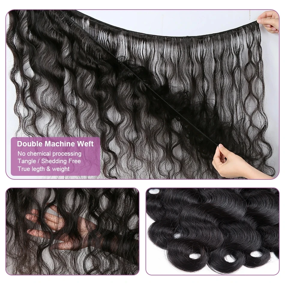 Cheap Wholesale 33 34 Inch Body Wave 3 4 Bundles Brazilian Hair Water Wavy Weave Human Hair Bundles Extensions Tissage For Women