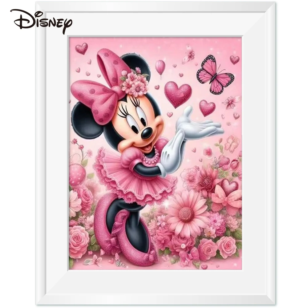 Disney Mickey Mouse Embroidery Fabric Animal New Arrivals Counted Cross Stitch Flower Printed Canvas Child Hobby