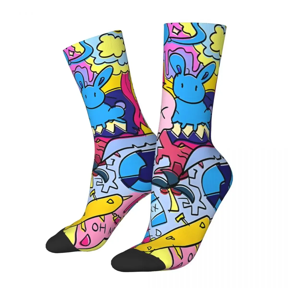 Happy Funny Trippy Pan Men's graphic Socks Vintage Harajuku student Novelty Casual Crew Crazy Sock Gift Printed tops fugees