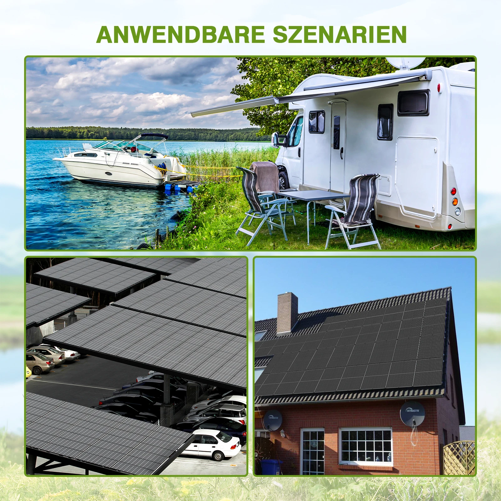 WERCHTAY 200 واط لوحة شمسية أحادية البلورية سوداء عالية الكفاءة مع تقنية مخفية بسبار لشاحنات RVs والمركبات والطاقة المنزلية #6