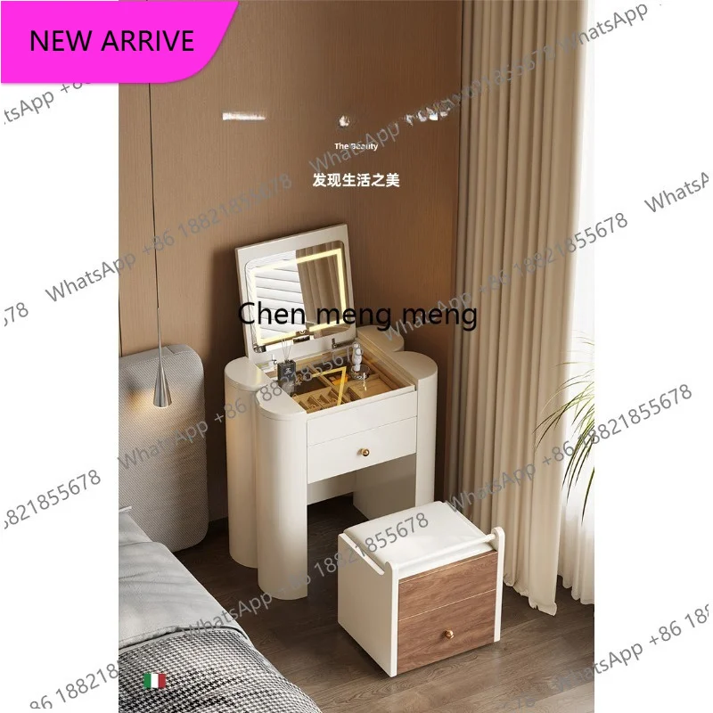 

CC Dresser Bedside Table Integrated French Cream Style Premium Master Bedroom Solid Wood Makeup Table