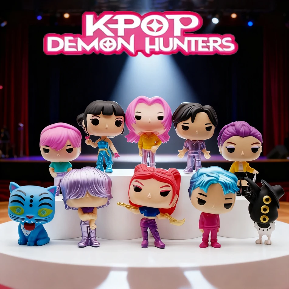 

2025 In stock Demons Hunters Figure Rumis Miras Zoeys Tiger Figurine Toy Desk Decoration Statues Ornament Birthday Gift For Kid