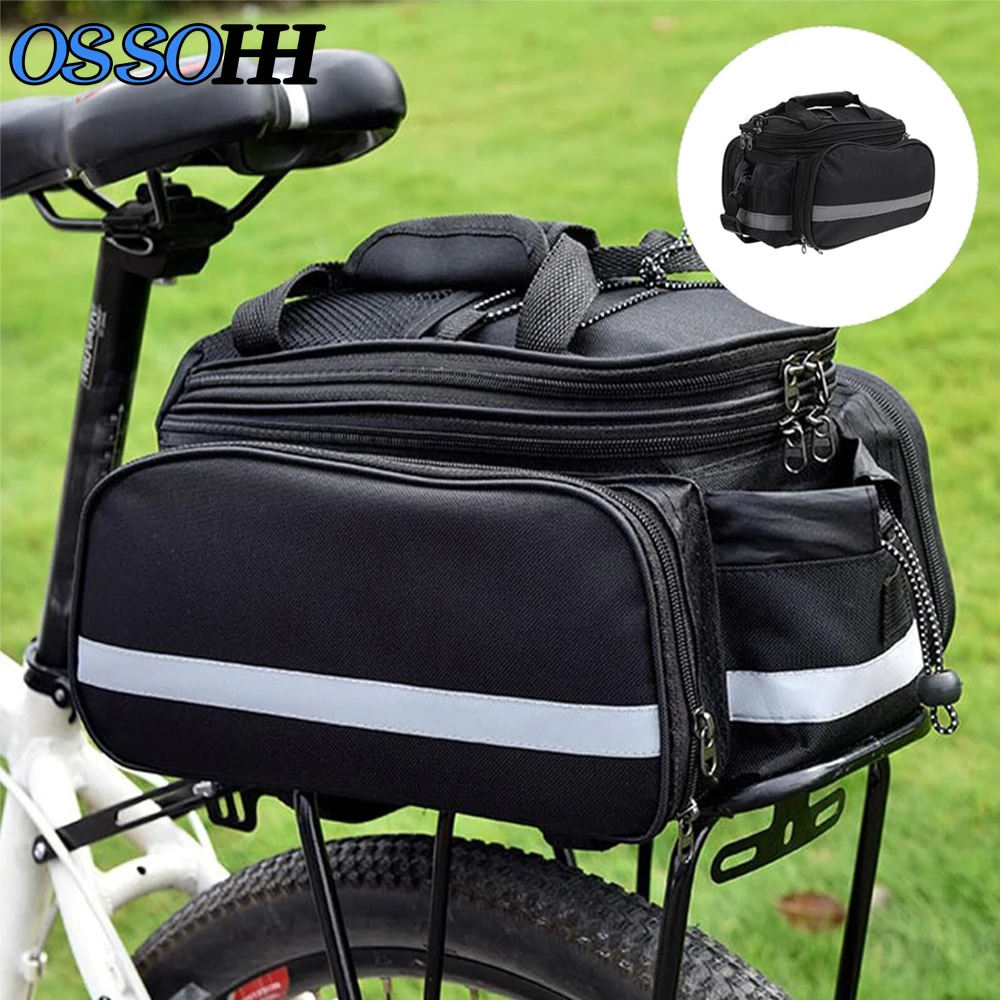 

Bike Bags Bicycle Trunk Bag 27L Bicycle Rack Rear Bag with Rain Cover for Grocery Shopping Commuter Travel Outdoor Cycling Trip