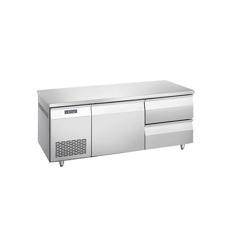 

Under Counter Chiller with Drawer 4 Drawers Stainless Steel Kitchen Restaurant Worktable Chiller