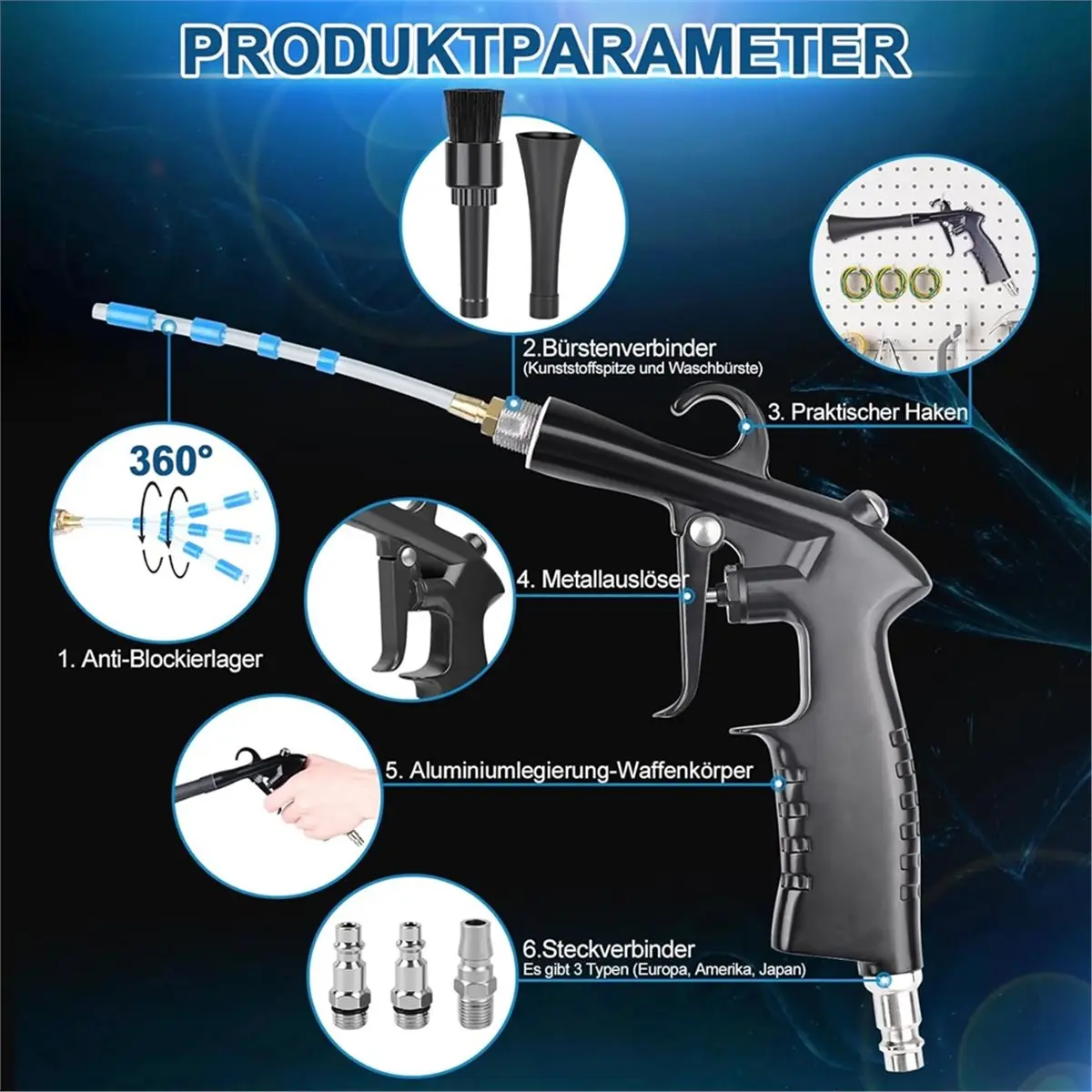 

COFA Car Cleaning Nozzles Detailing Interior Dryer Air Blow Nozzles,for Car Quickly Blasts Dirt and Dust Works with Air