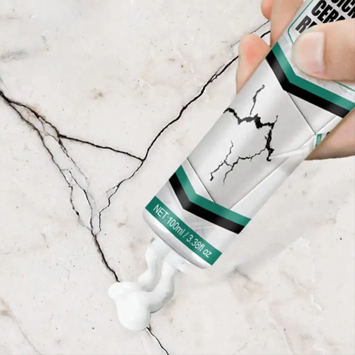 Precision Made -Tile & Marble Repair Paste Waterproof Bathroom Tub Floor Ceramic Crack Adhesive Universal Ceramic Crack Repair T