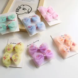 New fashion Korean version cute mesh bow children's hairpin headwear