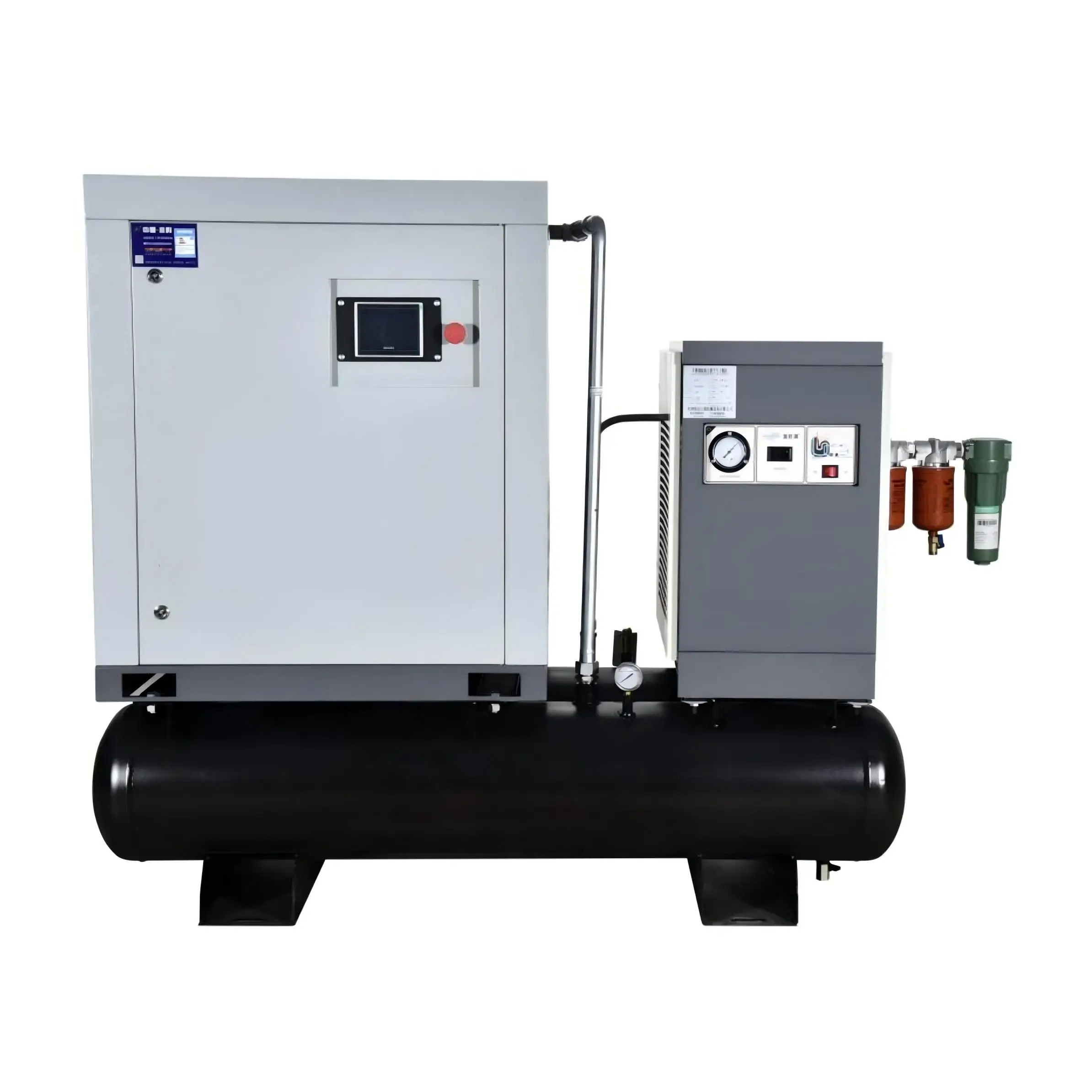 Four-in-One Screw Air Compressor Model 20ATH 15KW 1.6MPa with G1 Inch Air Inlet Origin for  Cutting OEM Customizable