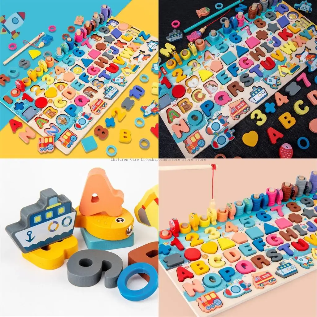 Puntelli per l'apprendimento geometrico Riconoscimento del colore della forma del giocattolo in legno per bambini per il gioco