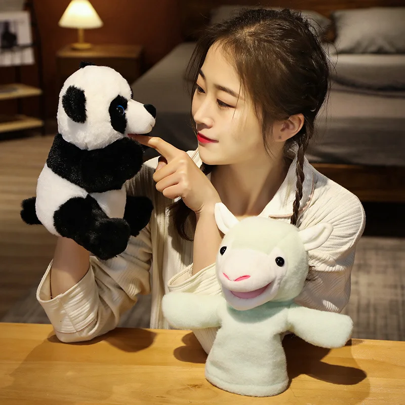 Asino Alpaca Burattino a mano Bambole Peluche Bambola a mano Educazione precoce Giocattoli per l'apprendimento Bambini Marionette Marionette per raccontare storie