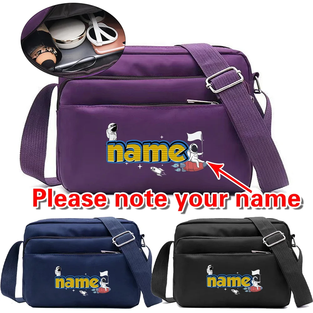 

Personalized Customized Name Single Shoulder Crossbody Bag Large Capacity Cosmetic Organizer Coin Purse Single Shoulder Pack