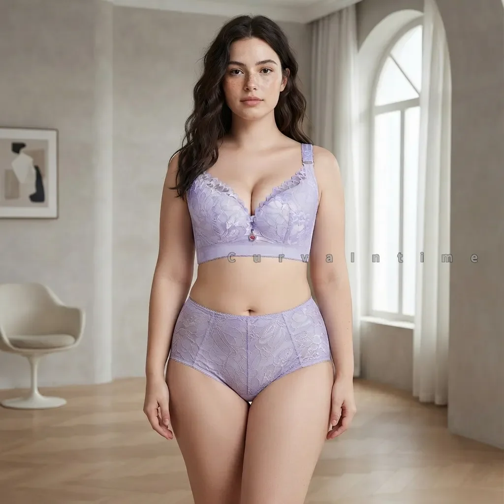 Women Plus Size Lace Bra Panty - Full Coverage Bra review and price