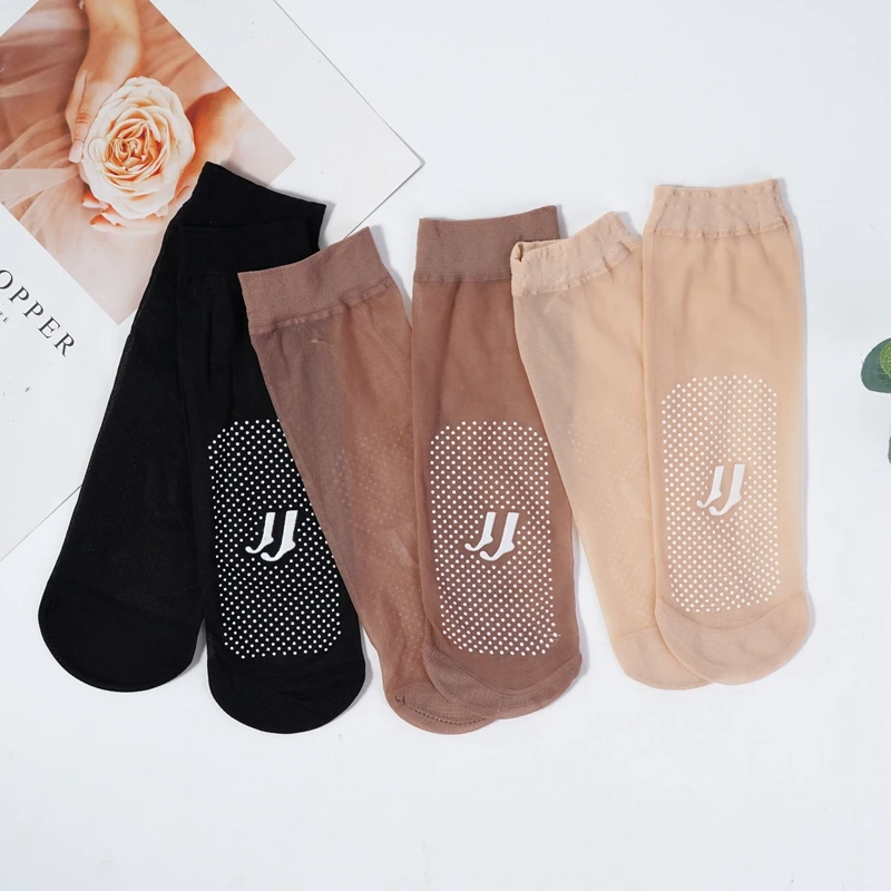 1 Pair Spring Summer Women Soft Socks Crystal Short Silk Socks Comfortable Stockings Ladies Ultrathin Breathable Female Sock