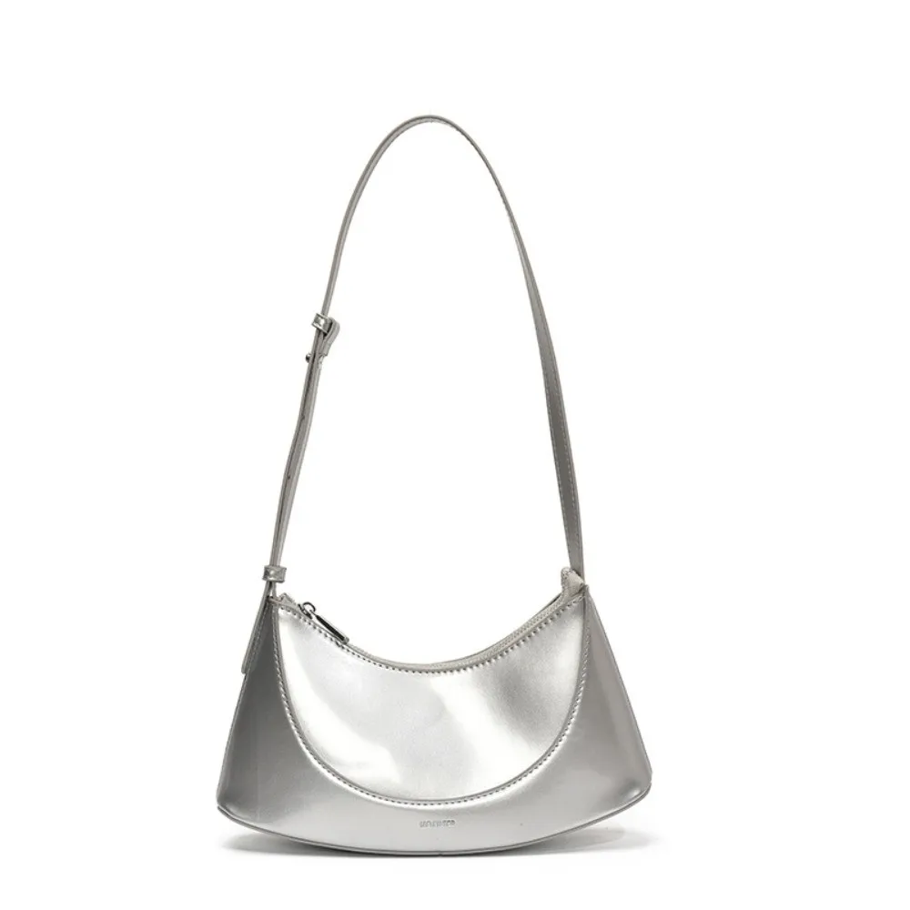 

PU Leather Half-Moon Crossbody Bag Versatile Crossbody PU Leather Shoulder Bag Korean Style Purse Wallets Underarm Bag Travel