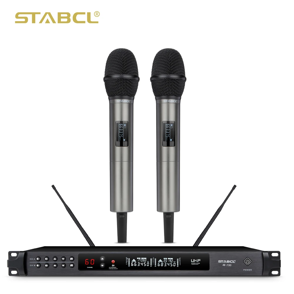 

Professional UHF Wireless Microphone System Handheld Lavalier Microphone Karaoke Outdoor Stage Performance Wireless Microphone