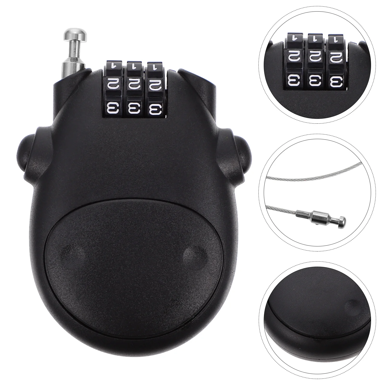 

Flexible Lightweight Bicycle Lock Easy to Use Retractable Steel Cable for Multiple Scenarios Compact Flexible Steel Cable Lock