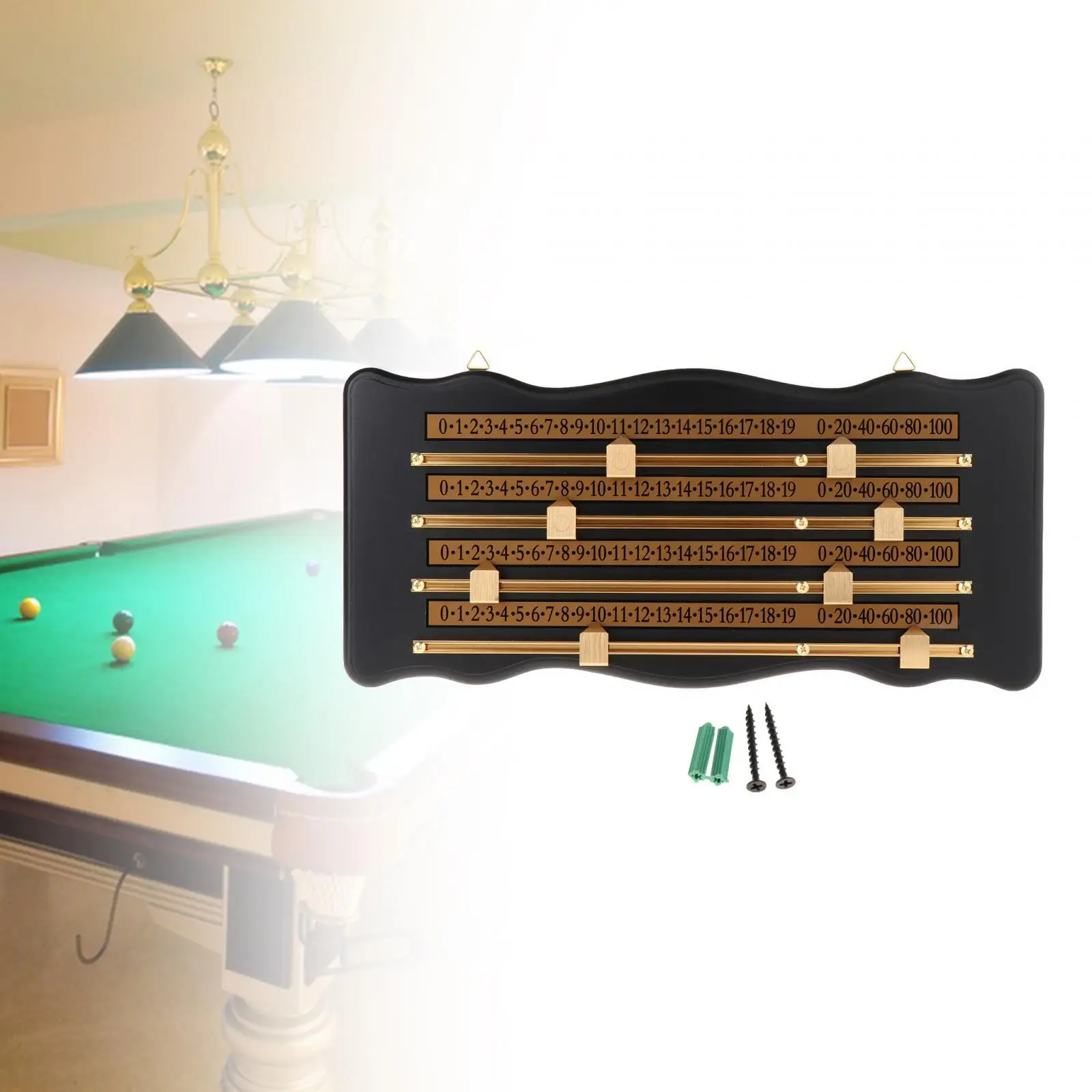 Tabellone segnapunti Shuffleboard a parete accessori per Club contatori gioco legno con viti di montaggio Snooker tabellone segnapunti da biliardo