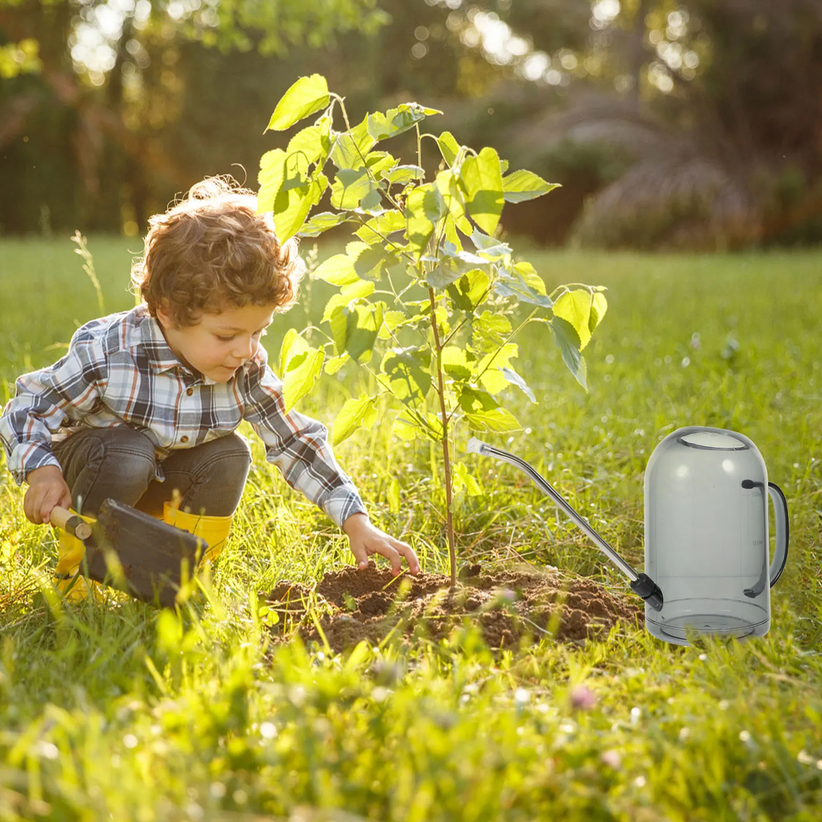 

1 set 1 Set Large Capacity Long Spout Can For Indoor Outdoor Plants Vintage Style Garden Decoration Abs Stainless Steel Flower