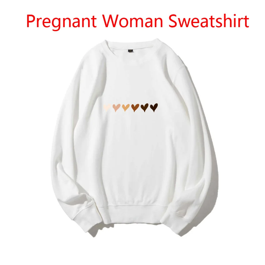 Fashion Korean Version Maternity Women Sweaters Leopard Pattern Love   Print Pullover Pregnant Woman Sweatshirt Spring Autumn