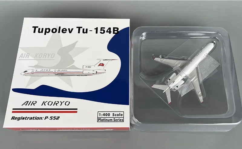 1/400 مقياس توبوليف TU-154B P-552 الهواء كوريو الخطوط الجوية دييكاست سبيكة طائرة طائرة نموذج لعبة الطائرة