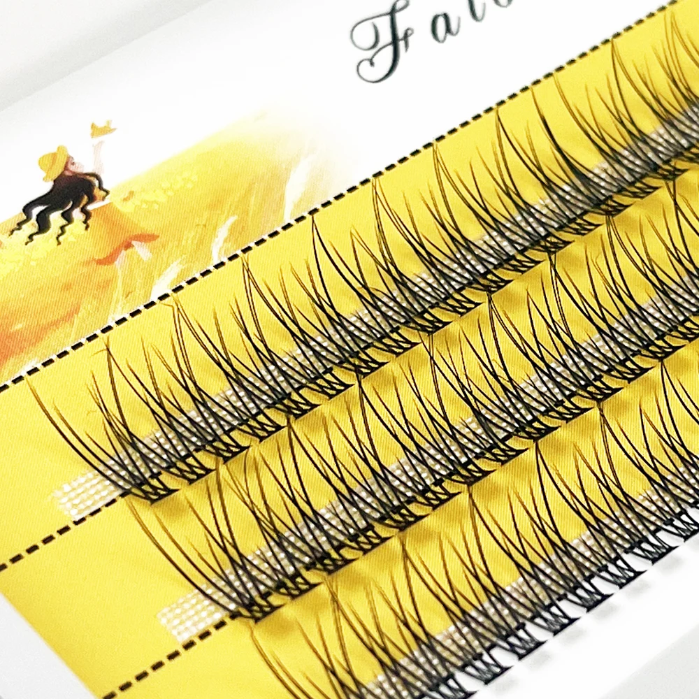 Fish Tail Eyelashes Natural Eyelash Extension 3D individual Eyelash Cluster Professional Makeup Tools Mink Lashes Wholesale