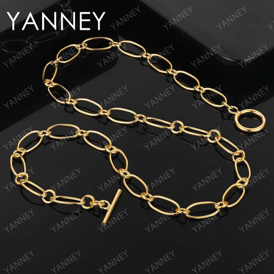 Charm 18K Gold 18 Inches Fine Simple Chain Necklace For Women Men Fashion Wedding Party Favor Jewelry Accessories