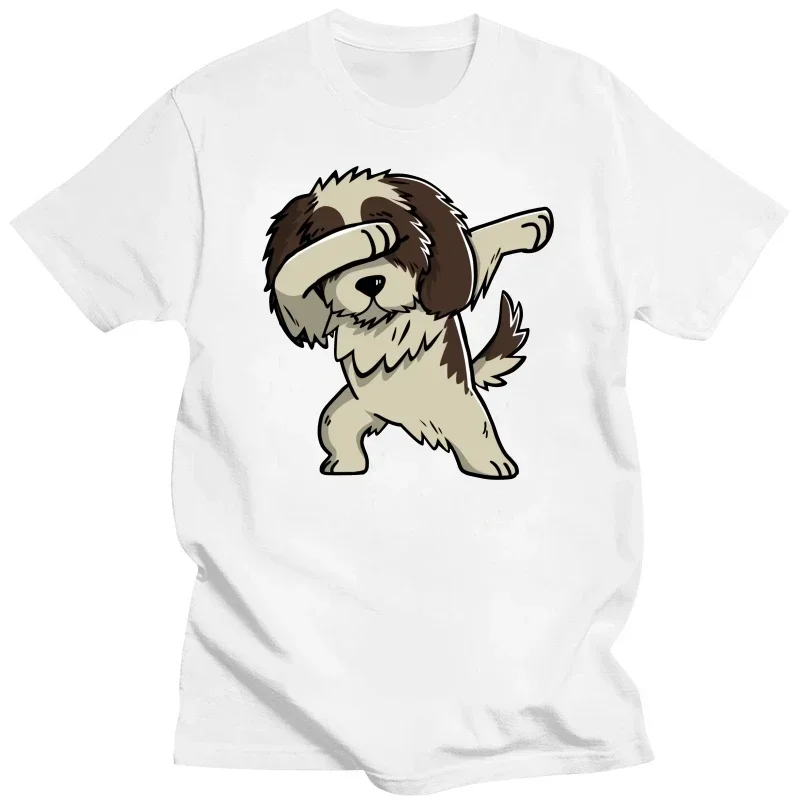 Dabbing Dog Shih Tzu T-Shirt T Shirt for Students Unique Tops Shirts Brand Custom CottonAnime Graphic T-shirts  Men Clothing