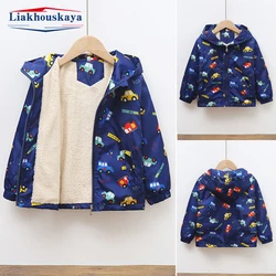 Kids Jacket Hoodie For Baby Coats Autumn Boys Cartoon Very Keep Warm Jacket Coat Toddler Boys Zipper Jacket Outerwear 90-130cm