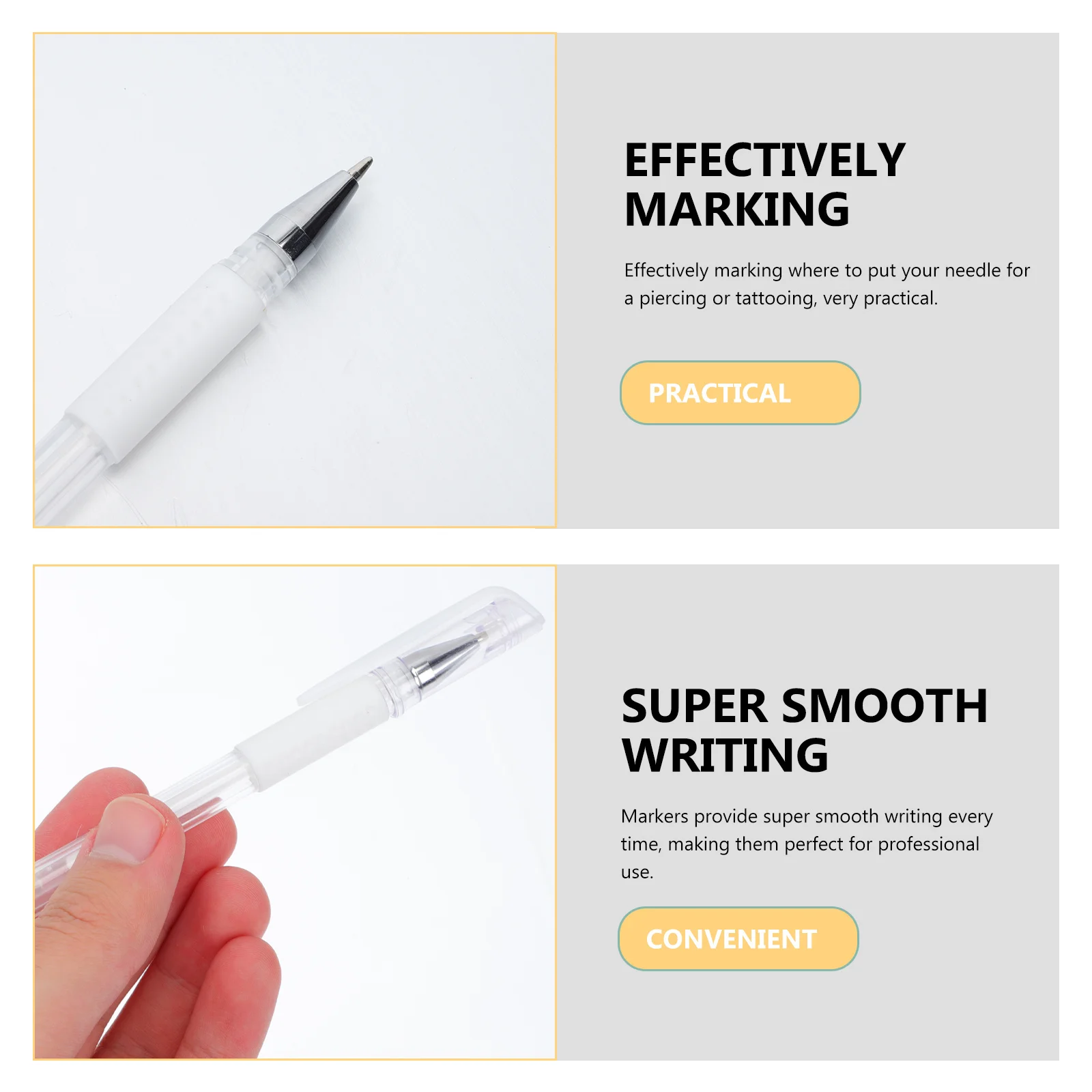 

4Pcs Skin Markers Waterproof Tattoo Positioning Pens for Eyebrow Microplastic Beauty Salon Ear Piercing Use Microplastic Markers