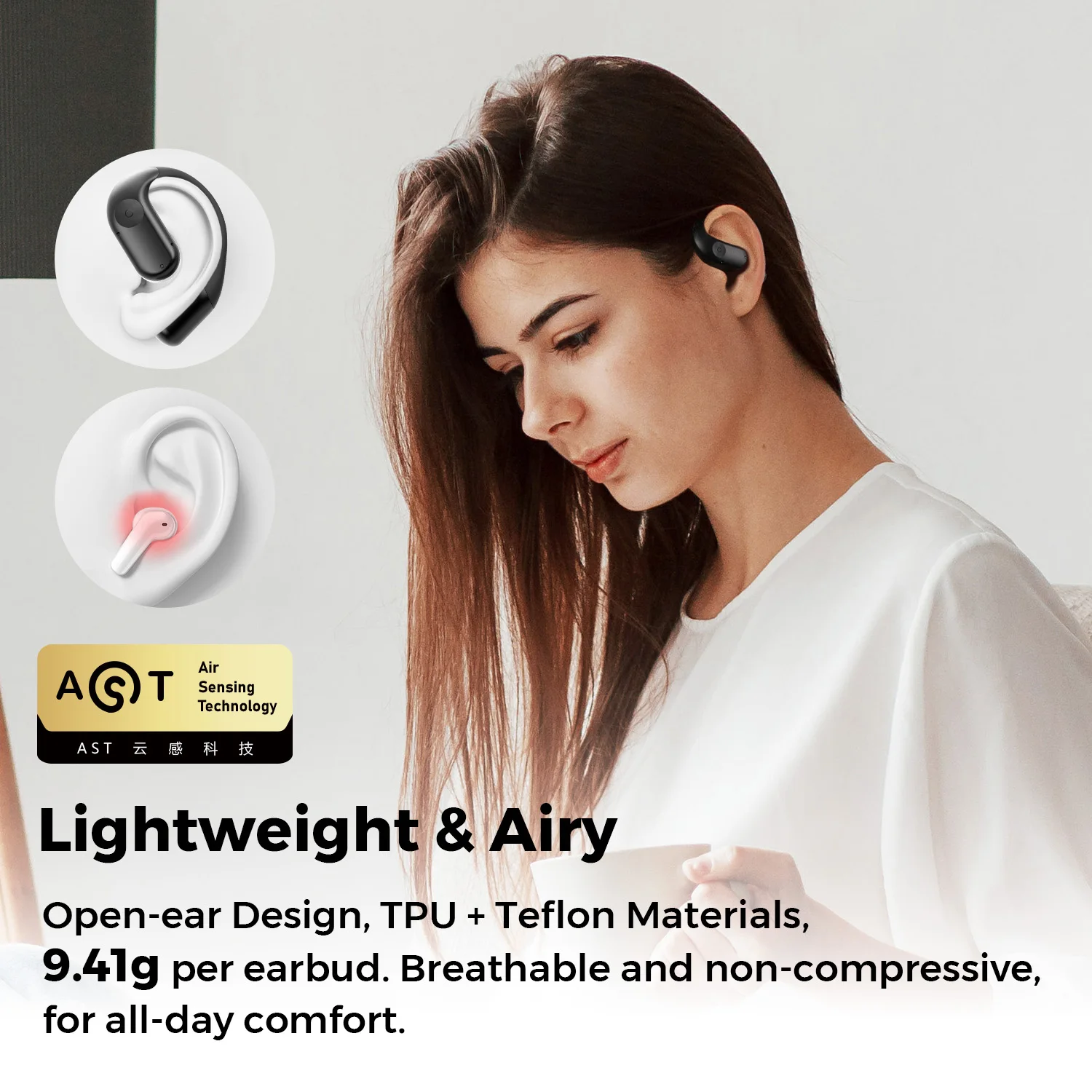 سماعات SoundPEATS ChatFree اللاسلكية بلوتوث 5.3 ميكروفون مزدوج ENC للحد من الضوضاء اتصال متعدد النقاط سماعات أذن OWS