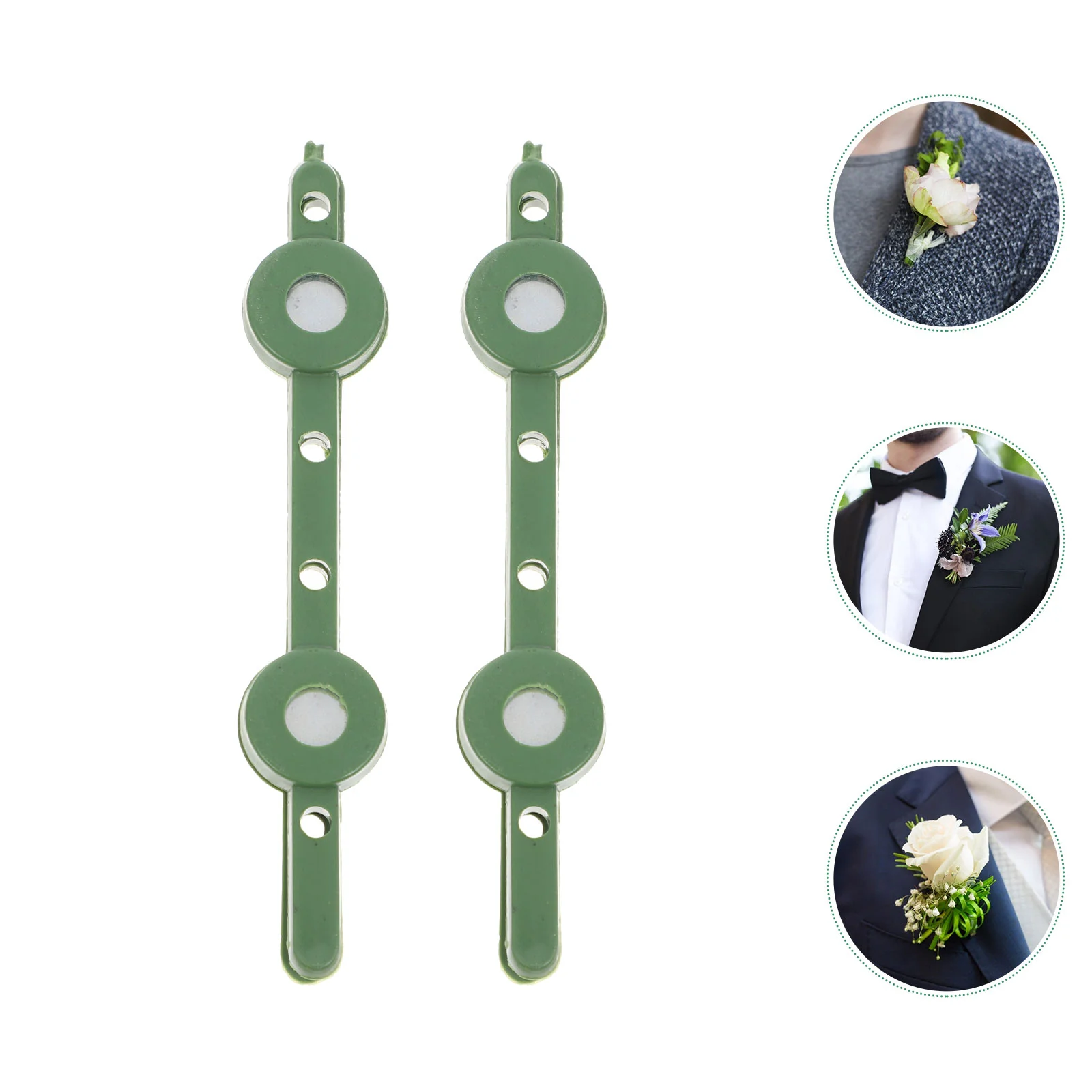 

30 Pairs Corsage Clip Boutonniere Pin Practical Holder Phone Plastic Magnetic Brooch Bride