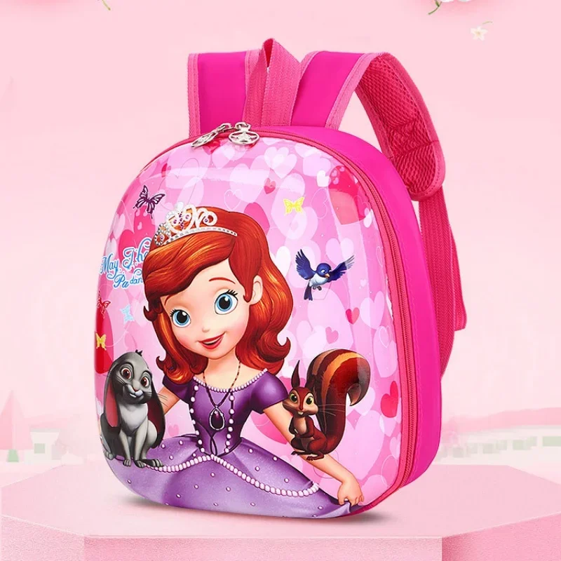 Disney Frozen Princess Children\'s Backpack Girls Figure Cartoon Elsa Sofia Mickey Mouse Print Schoolbag Kids Hard Shell Bag Gift