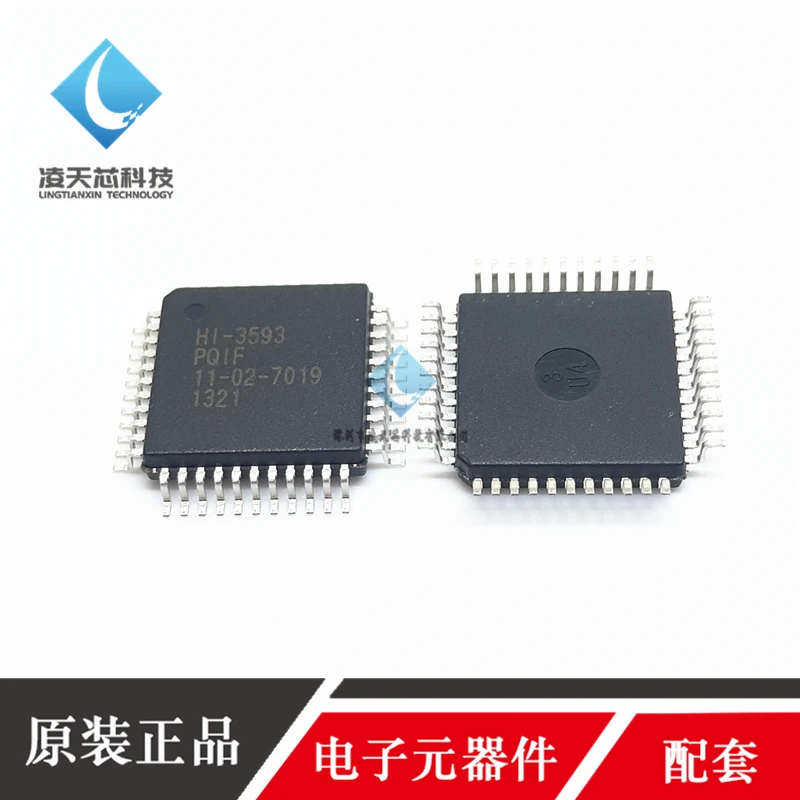 HI-3593PQIF HI-3593 3593PQI 3593 QFP44 ARINC 429 Dual Channel Receiver Chip 3.3V Original Genuine New Original