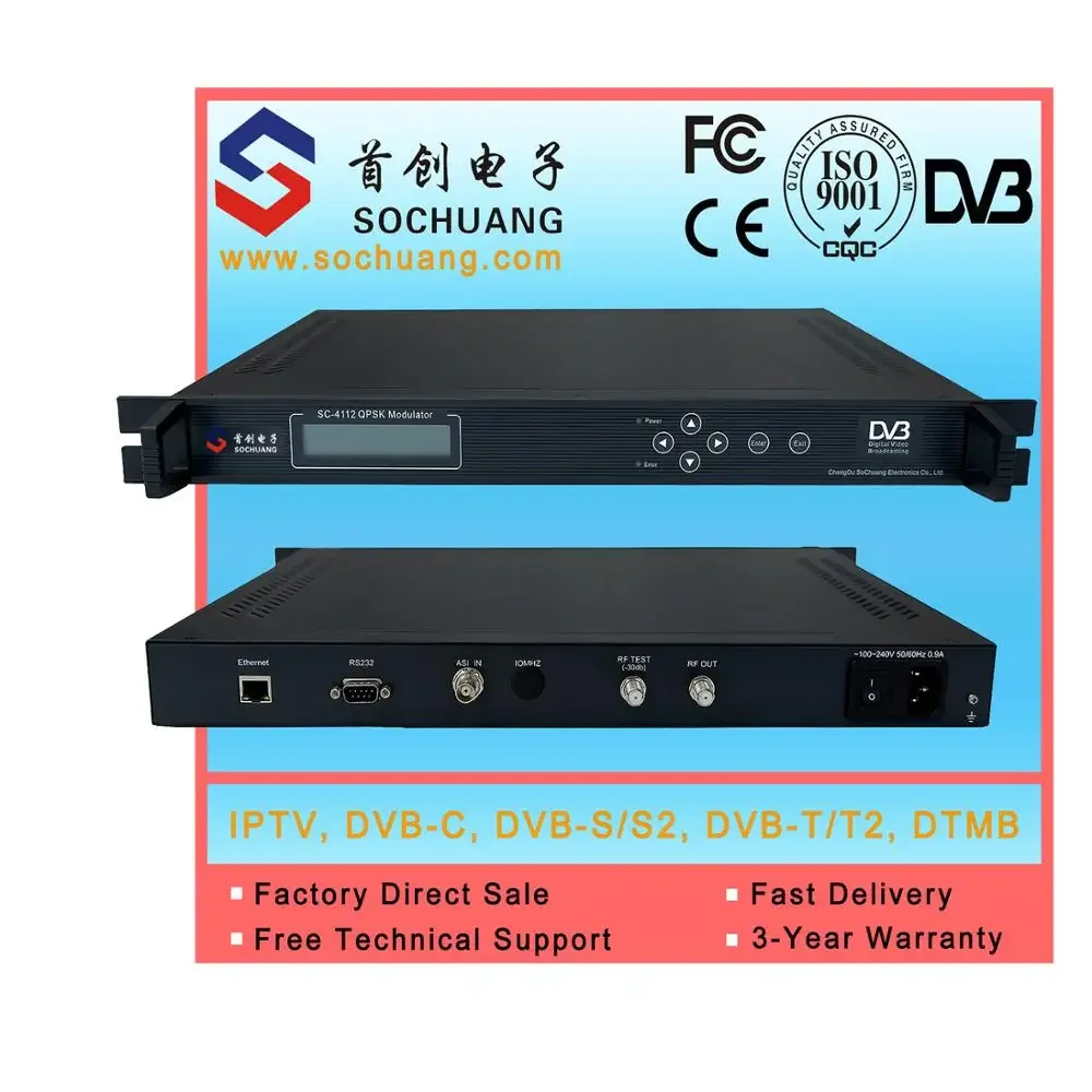 DVB-S QPSK Wireless Satellite Uplink Modulator / C Ku Band Modulator(950-2150MHz,ASI In,r f Out)