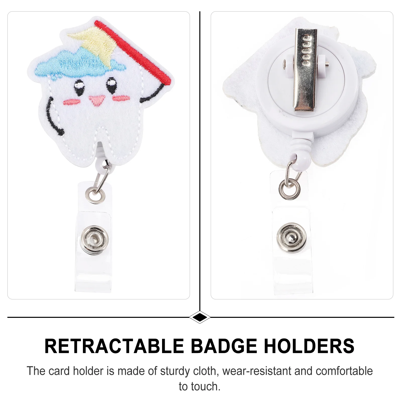 Felt ID Buckle Badge Reels Retractable Cute Gifts Funny The Holder with Belt Clip Holders Name