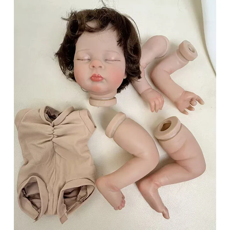 19inch Esenia Reborn Painted Doll Kit With Brown and Blond Hair