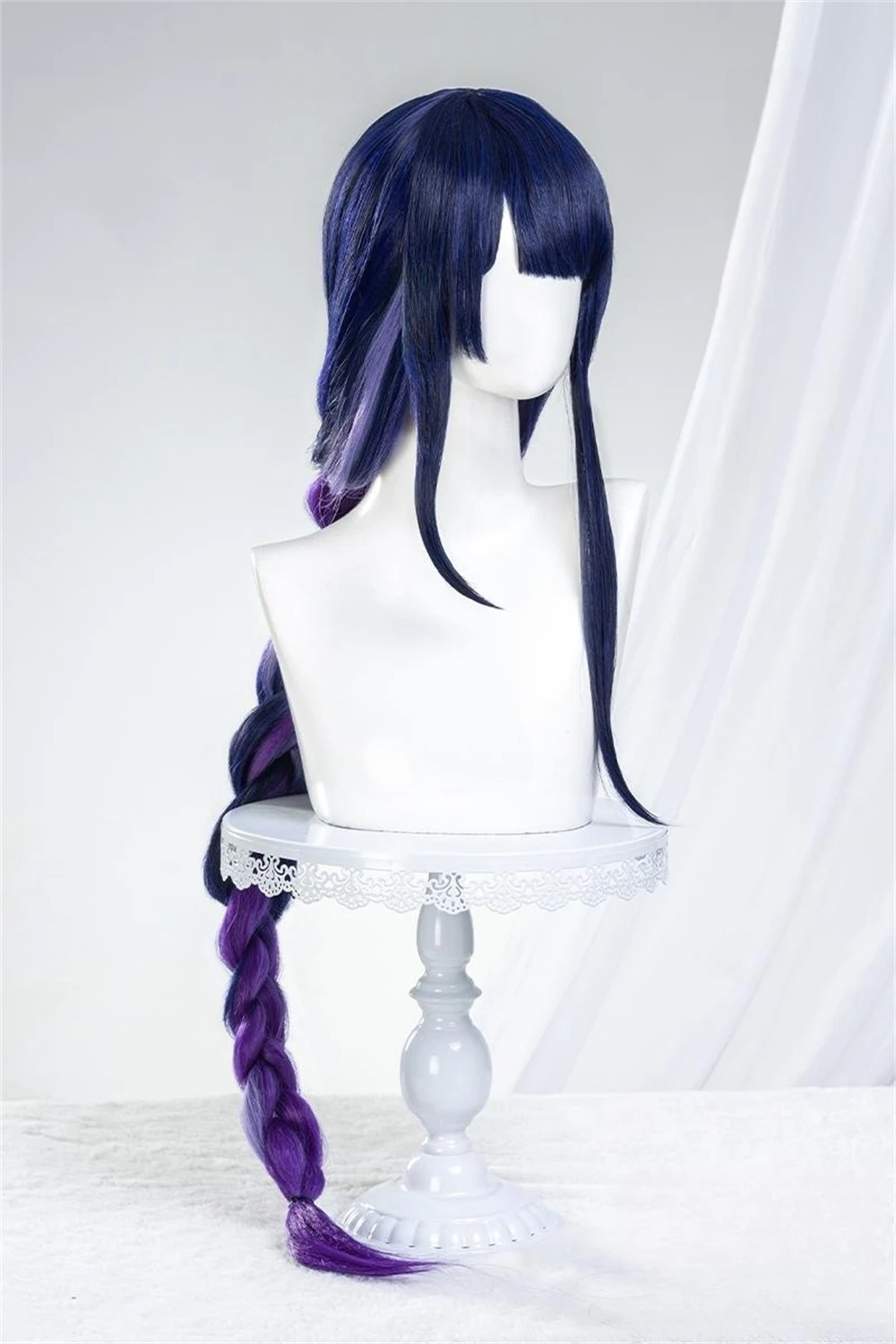 Perruque cosplay Raiden Shogun Beelzebul, Genshin Impact