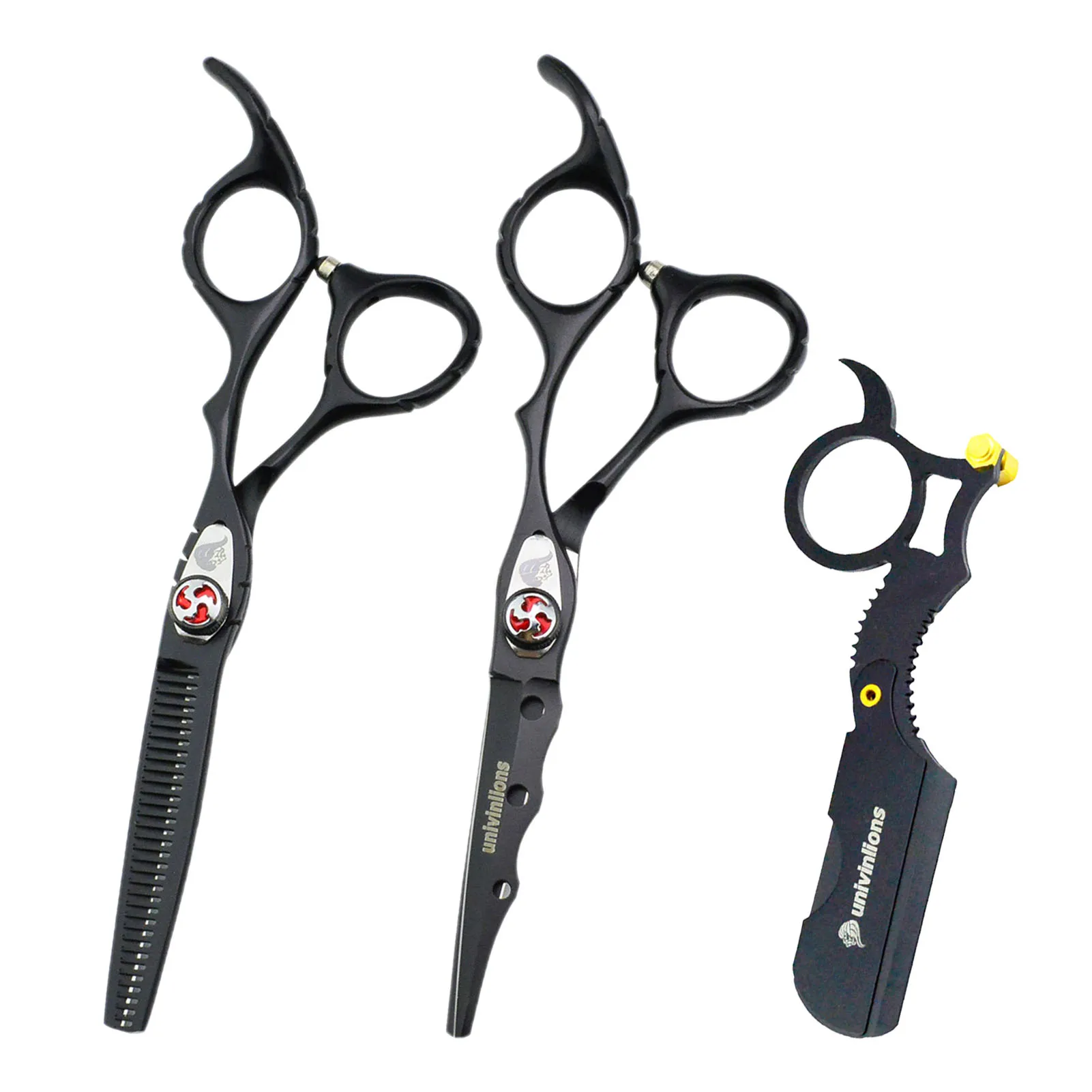 

6" 6cr13 Black Hair Scissors Professional Hairdressing Barber Thinning Shears Japan Hair Cutting Scissors Salon Pet Dog Grooming