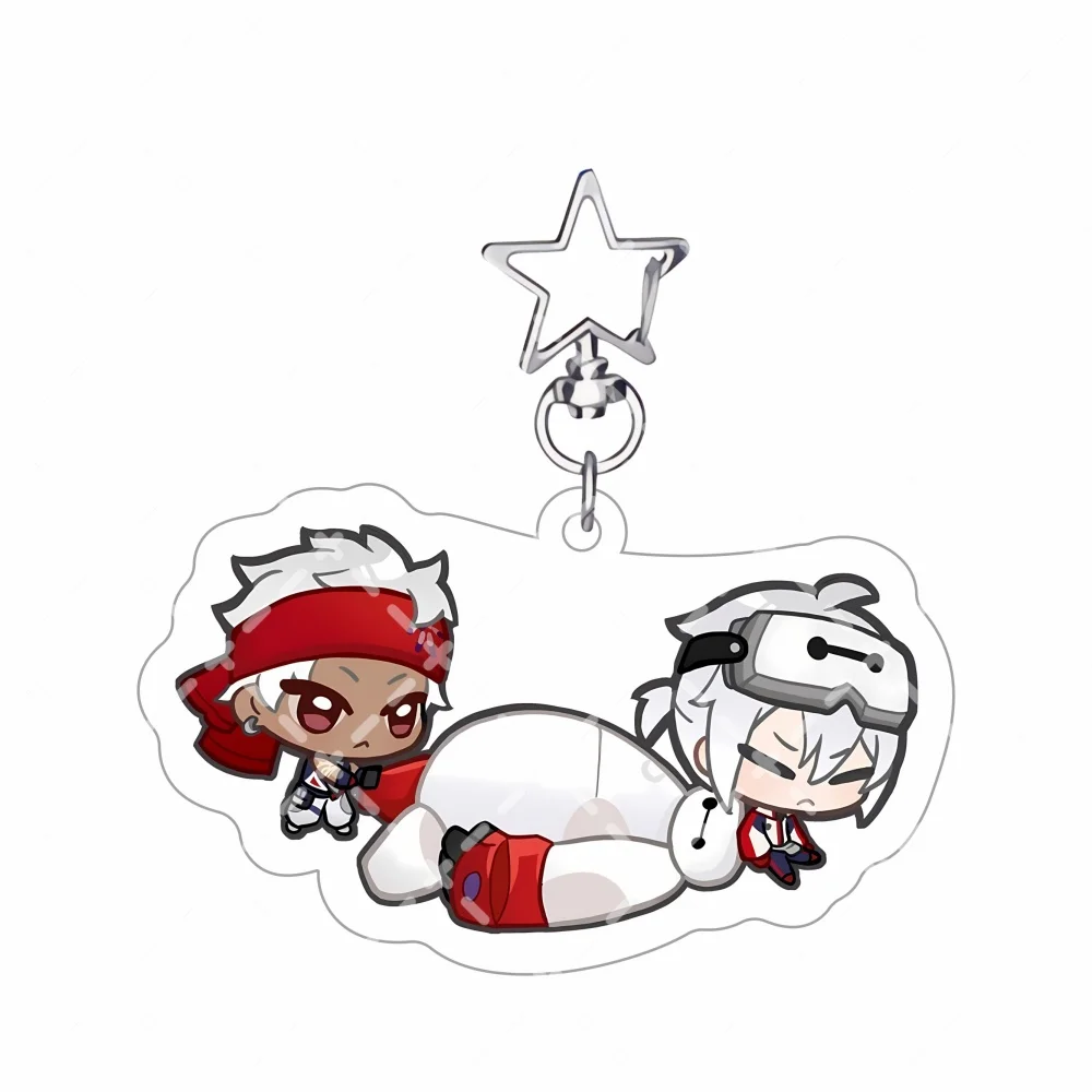 Twisted-Wonderland Anime-Spiel-Charaktere Chibi 6cm Acryl-Schlüsselanhänger Sternförmiger Schnallen-Taschenanhänger Deko Sammlerstück Fan-Geschenk – Detail 8