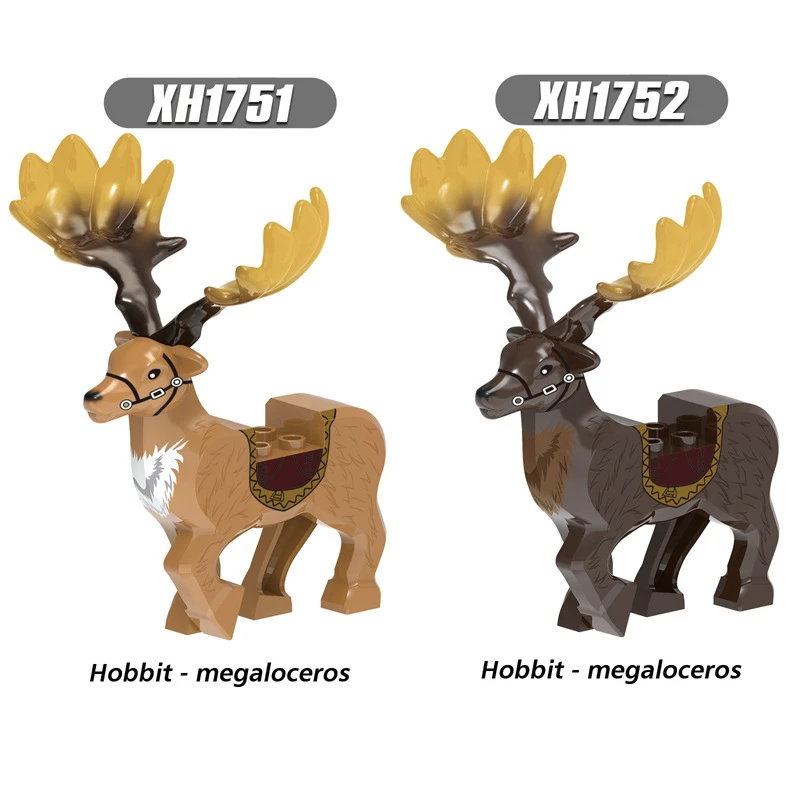 Magic Middle Series Classic Animals Building Blocks Creative War Mount Elk Boar Wolf DIY Bricks Toys For Children Christmas Gift