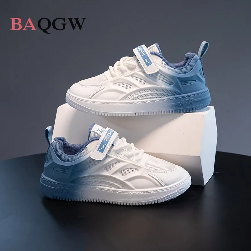 Fashion Gradient Color Kids Shoes Casual Mesh Hollow Out Breathable Summer Outwear Non-slip Running Sneakers Children Shoes