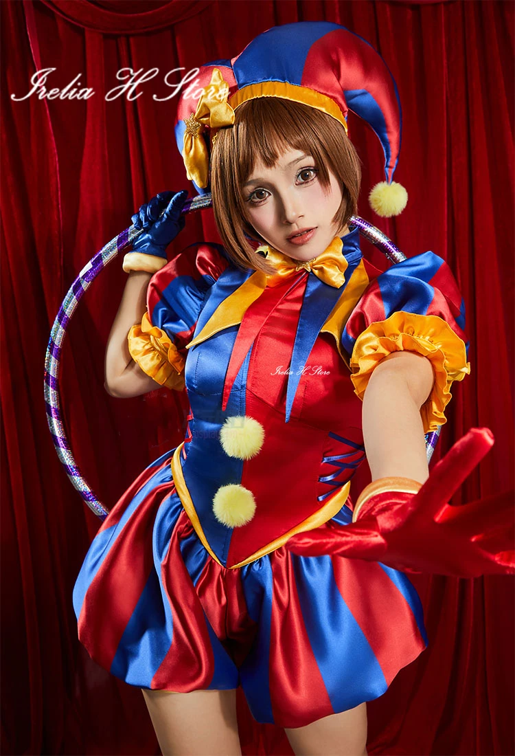 Irelia H Store The Amazing Digital Circus Pomni Cosplay Costume Anime Jocker set Halloween costumes for women